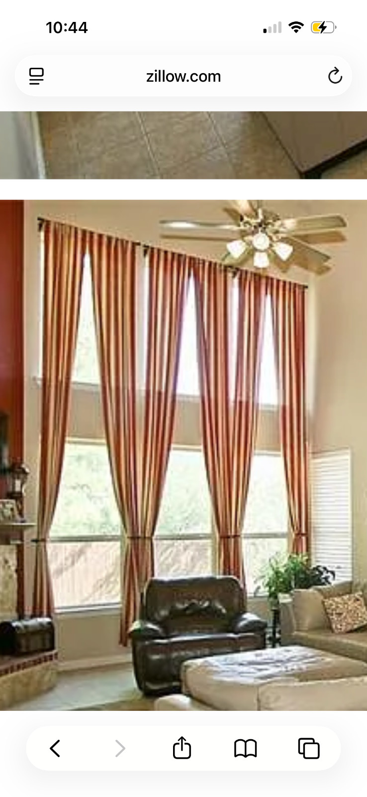 Stylish Modern Curtains (175 in.) Outstanding Condition. High Quality Fabric. gallery