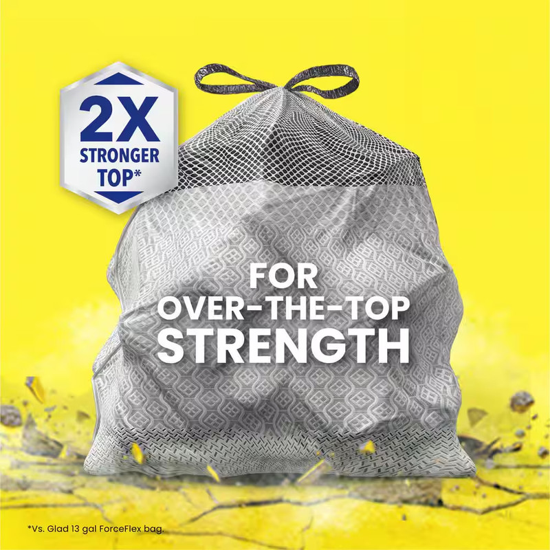 Forceflex Maxstrength 20 Gal. Drawstring X-Large Kitchen Fresh Clean Scent with gallery