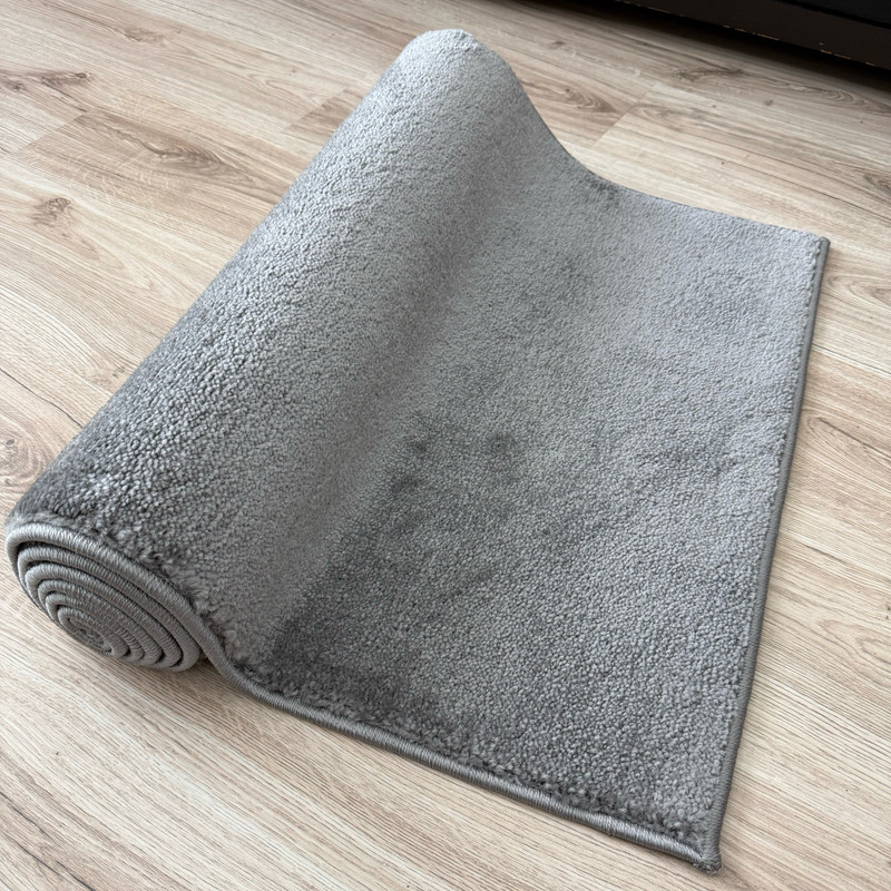 CUSTOM SIZE SOLID COLOR GREY LATEX BACKING RUNNER RUG 26"/30"/36" WIDE gallery