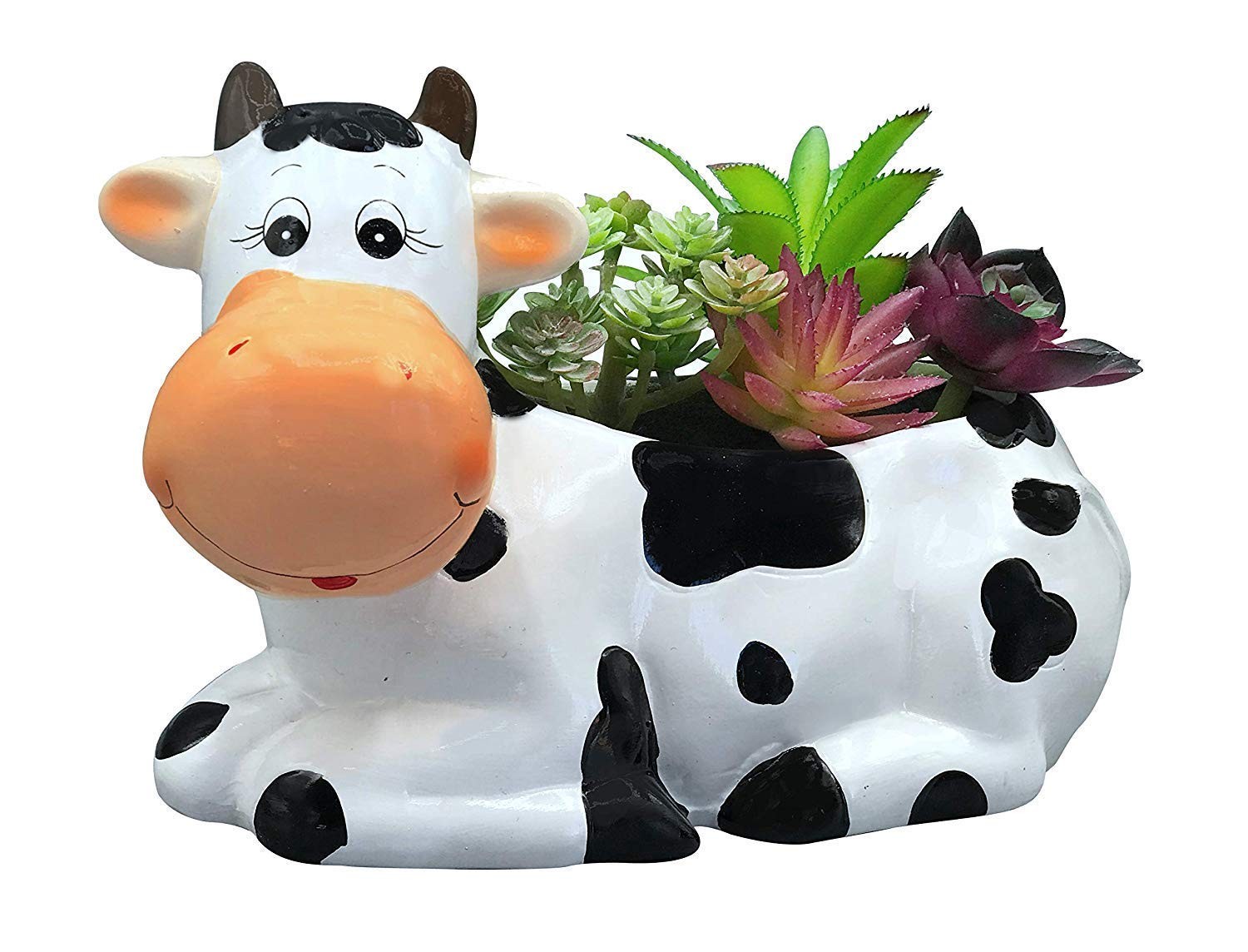 Cow Planter Pot - Cow Print Party Decoration Supplies - Garden Backyard Cow S... gallery