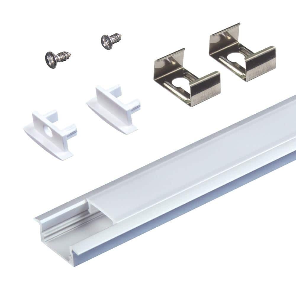 *10 PACK* RibbonFlex PRO Recess Mount LED Tape Light Channel, Silver gallery