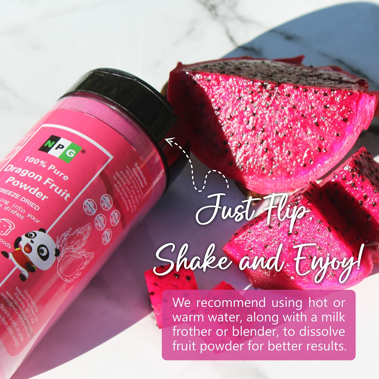 Freeze Dried Red Dragon Fruit Powder 7oz for food coloring,flavoring,and baking gallery