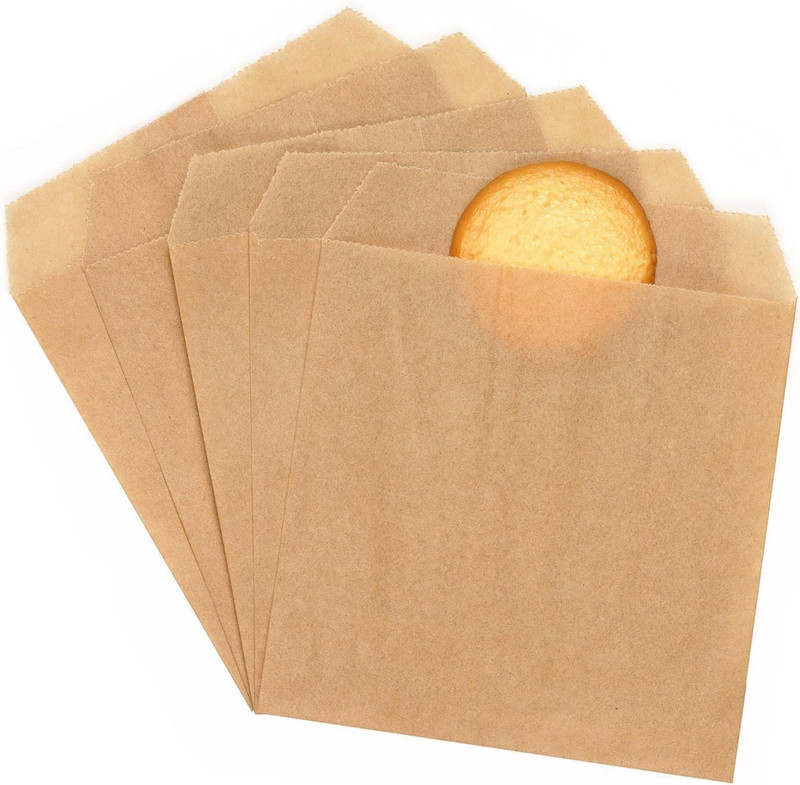 Brown Flat Mini Square Glassine Paper Bags Envelope 3" X 3" (8 X 8Cm) Pack of 10 gallery