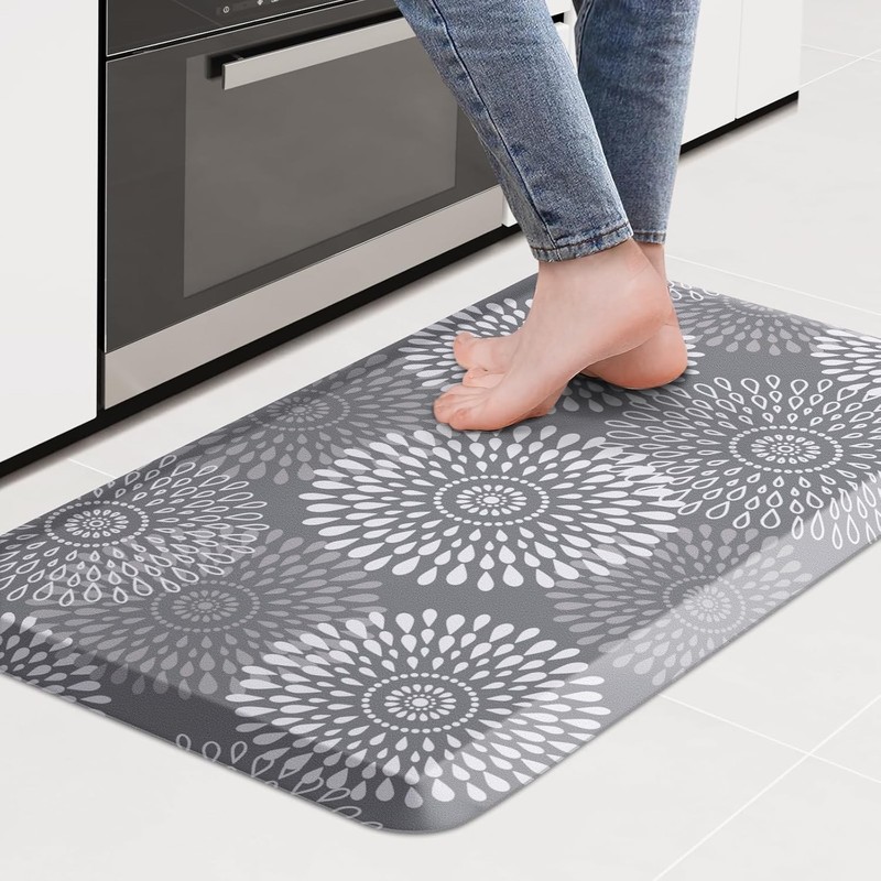 Compact Waterproof Kitchen Floor Mat - 17.3" x 28" Non-Slip & Easy to Clean gallery