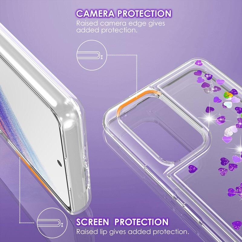For Samsung Galaxy A23 5G Clear Case Bling Liquid Glitter Cover +Tempered Glass gallery