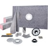 VEVOR Shower Tray Kit Shower Kit Curb 38-48x60-72'' Central/Offset Drain ABS/PVC gallery