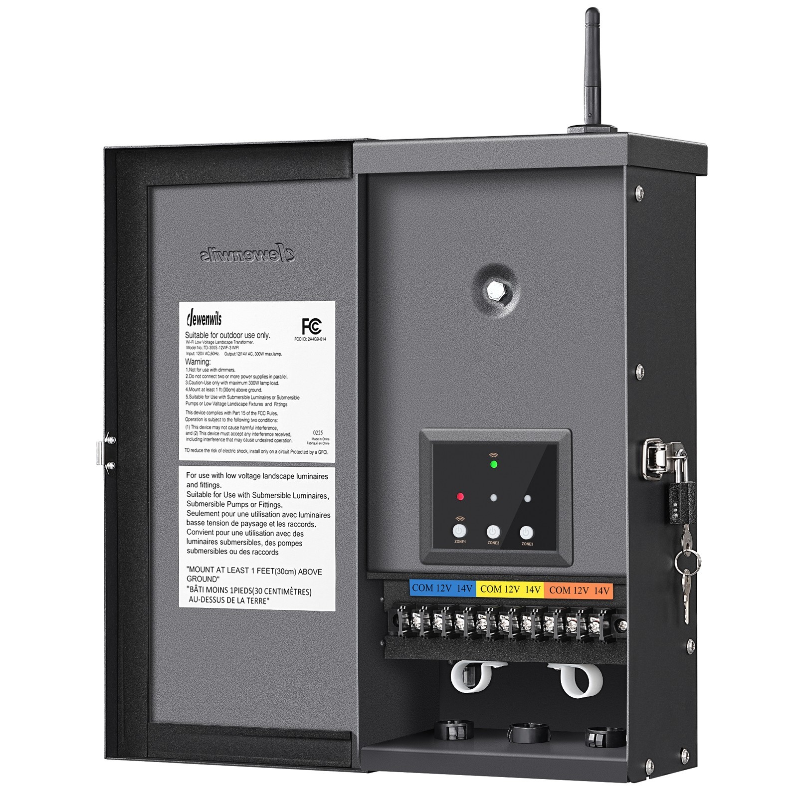 300W Low Voltage Landscape Transformer WiFi with 3 Zones, 120V AC to 12/14V AC gallery
