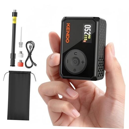Mini Electric Bike Pump, 120 PSI Fast Inflation Portable Tire Inflator with gallery