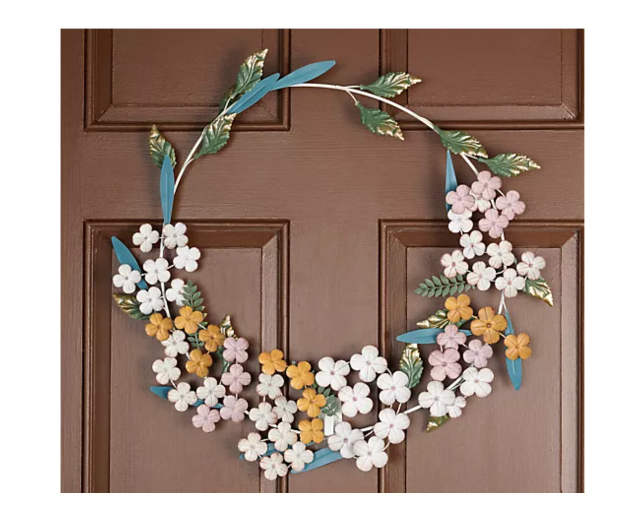 Home Reflections 23" Oval Metal Hydrangea Wreath gallery
