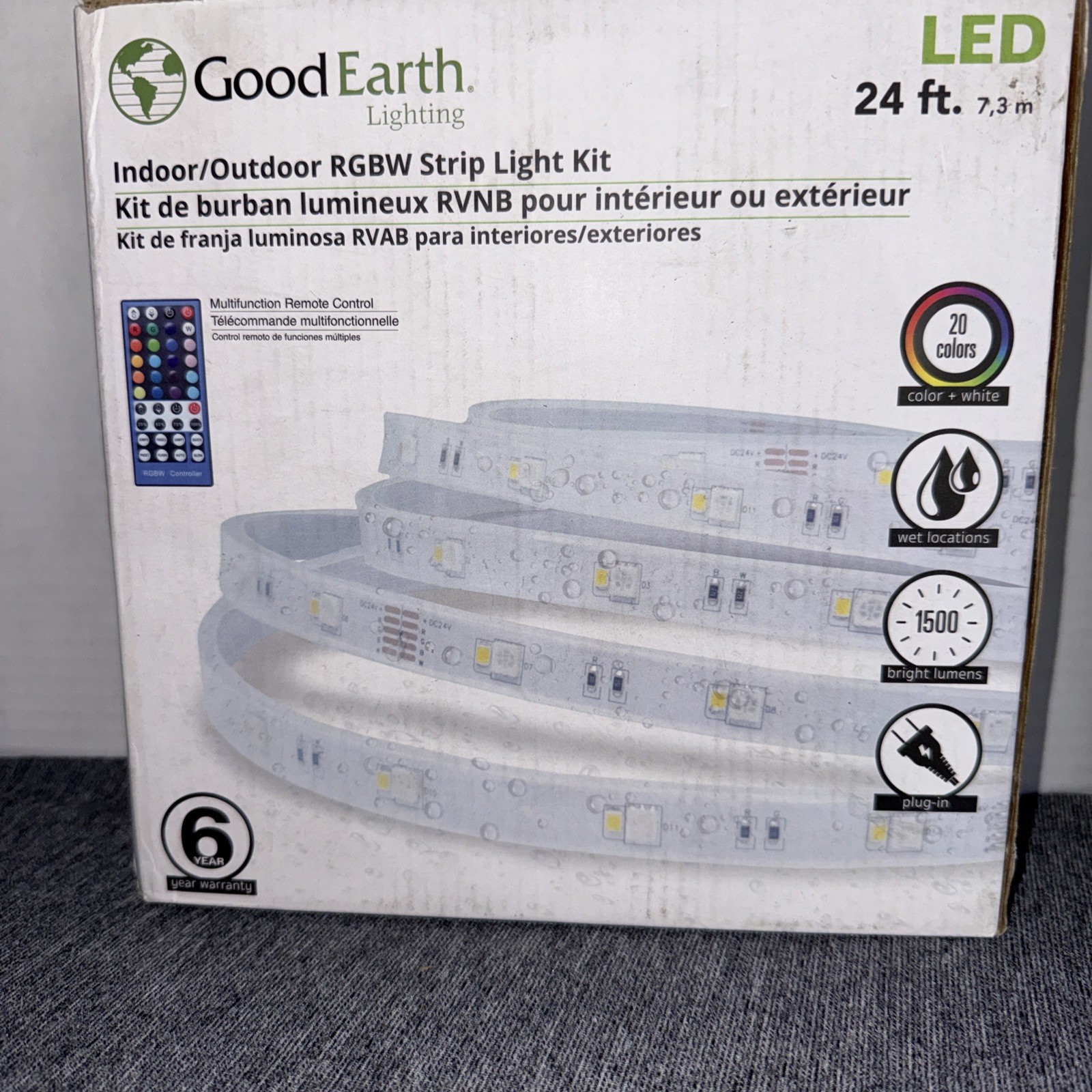 Good Earth Lighting 24ft Smart Plug-in LED Strip Light in White, Multicolor 🔥 gallery