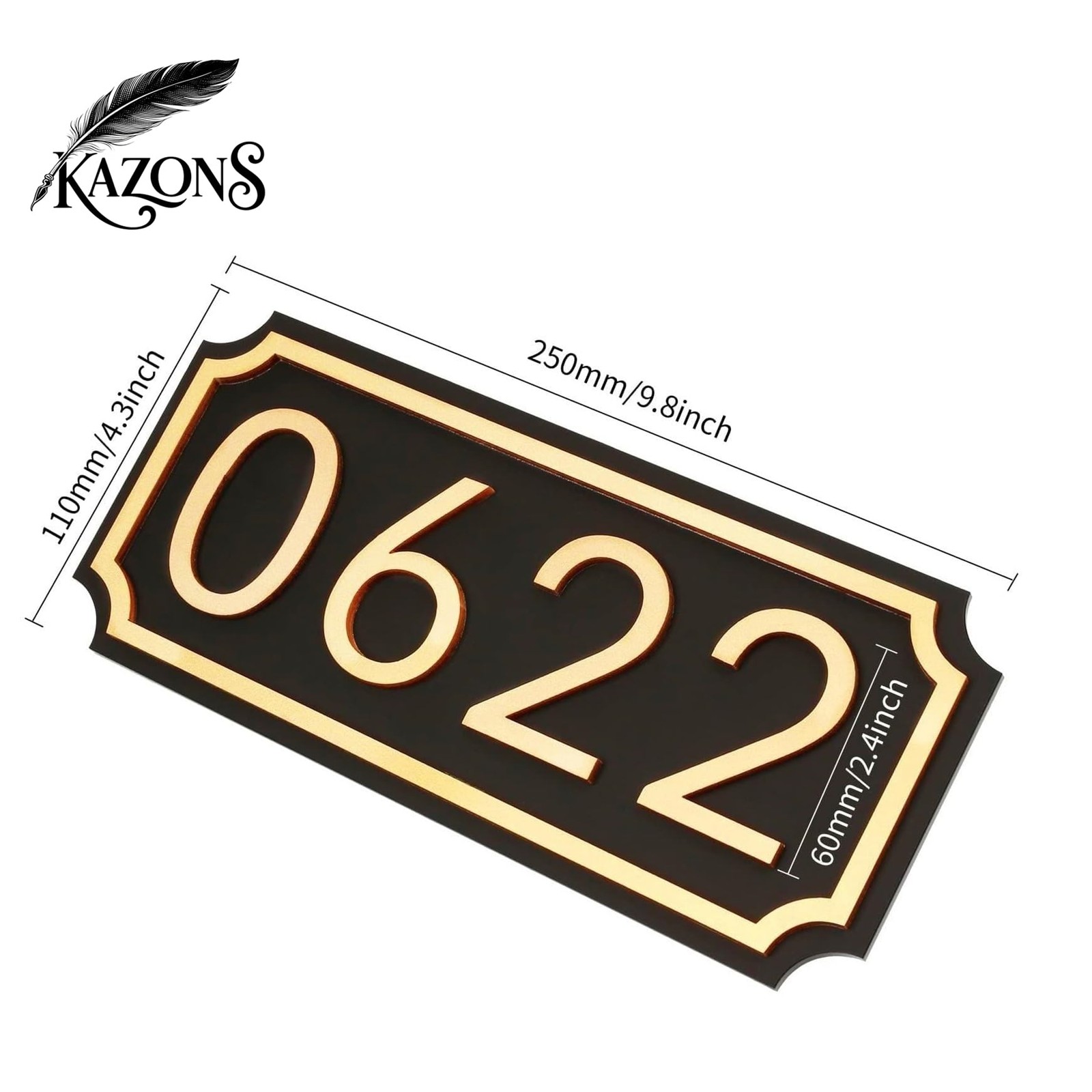 House Numbers for Outside, Address Plaques, Mailbox Numbers, 2 Sets of Numbers f gallery