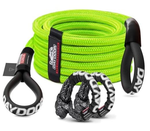 Recovery Tow Rope Kit with 2 Soft Shackles, 7/16 Inch x 30 ft 31,200 Lbs gallery