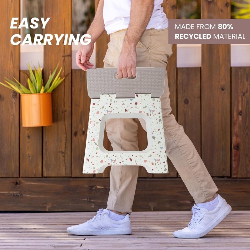 Compact Folding Step Stool - 10-1/2 Inch Foldable Step Stool for Adults, Ligh... gallery