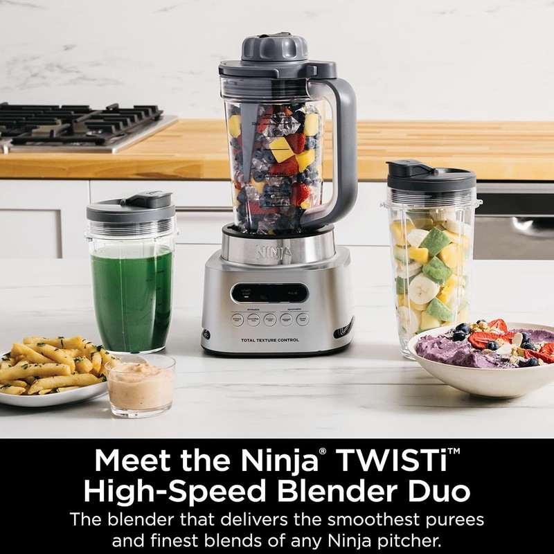 1600WP High Speed Blender 5 Functions 34oz Pitcher 2 To-Go Cups Smoothie Maker gallery