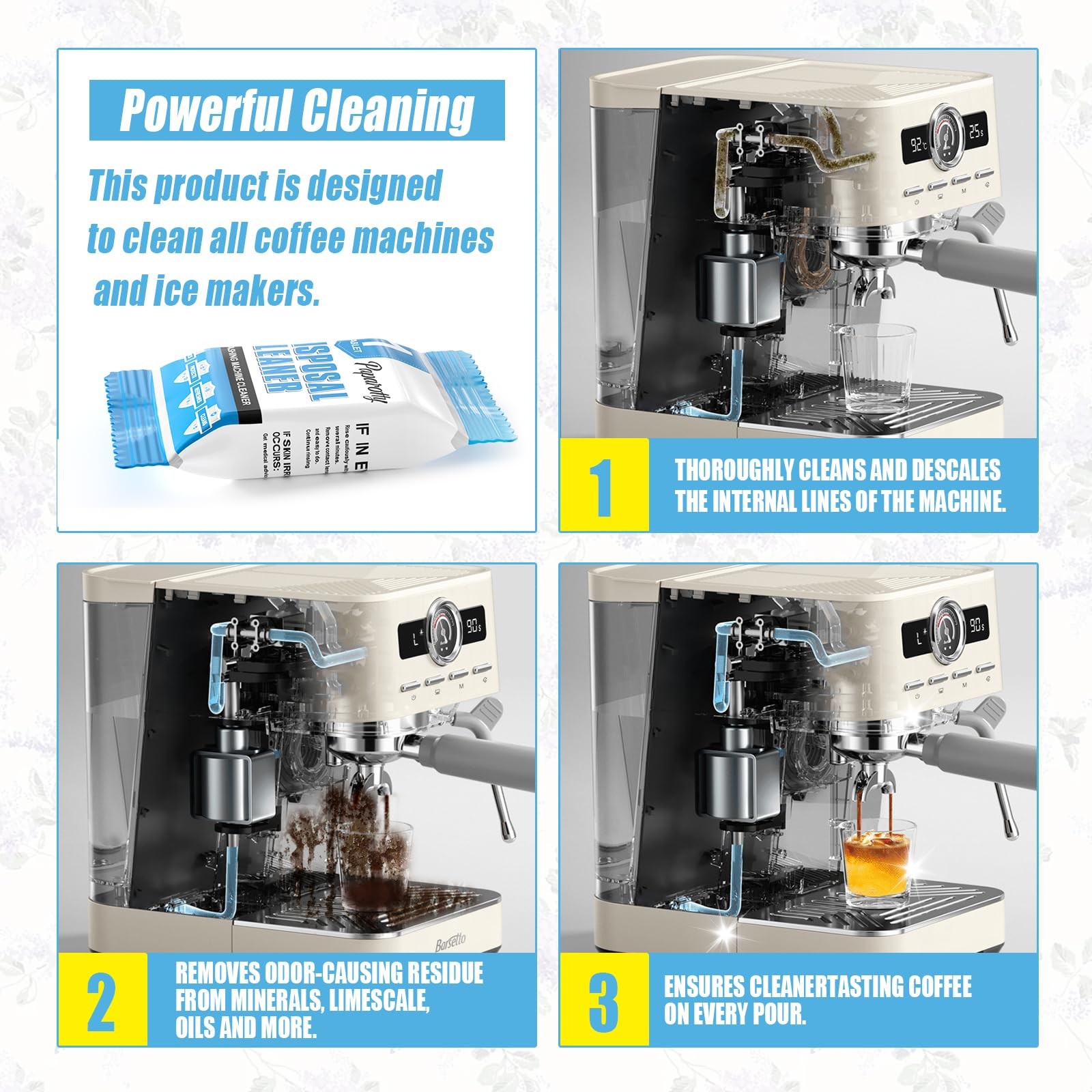 Coffee Machine Cleaner & Descaler , 2 in 1 Ice Maker Cleaner , Removes Limesc... gallery