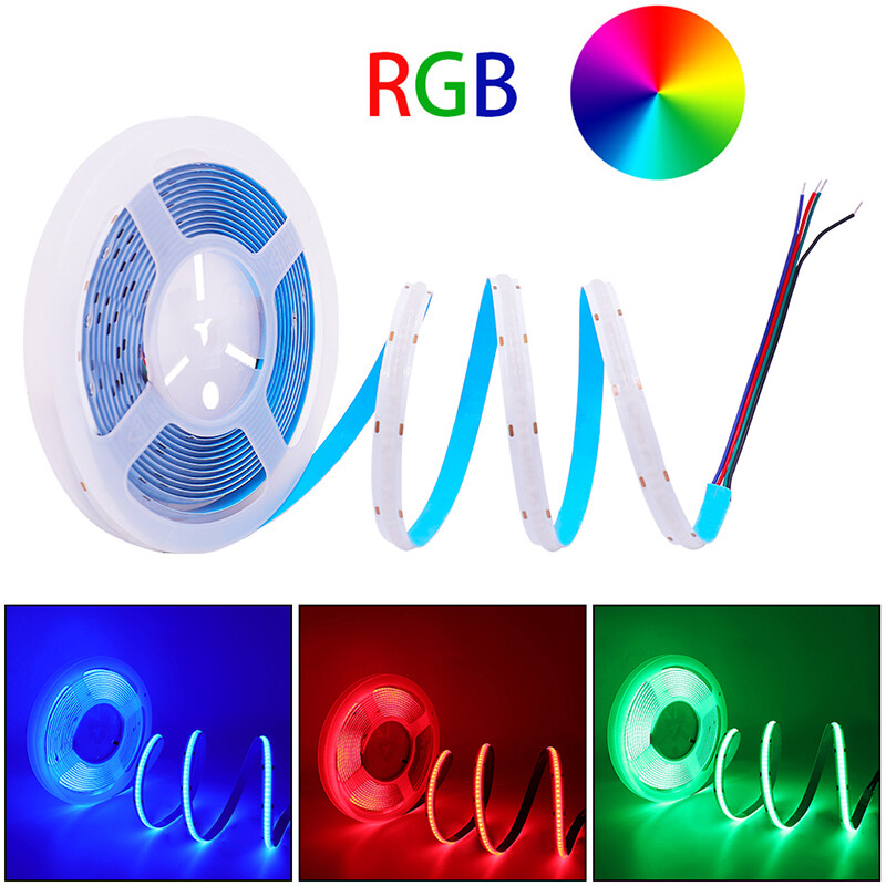 24V 756LED RGB COB LED Strip Light Flexible FOB Dimmable Linear Light For Decor gallery