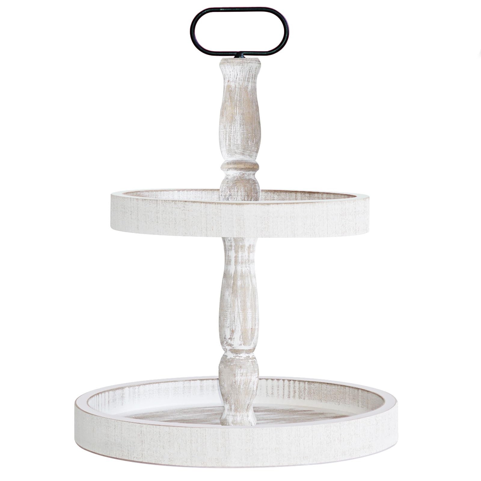 Decorative Tray - Two Tiered Tray Cupcake Stand Farmhouse Rustic 2 Tiered Ser... gallery