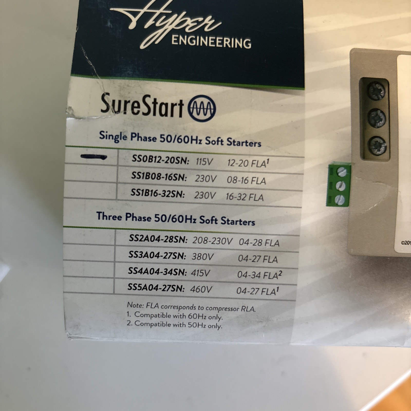 Elton Hyper SureStart Soft Start SS0B12-20SN (115V + 60/50Hz + 12-20 FLA) gallery
