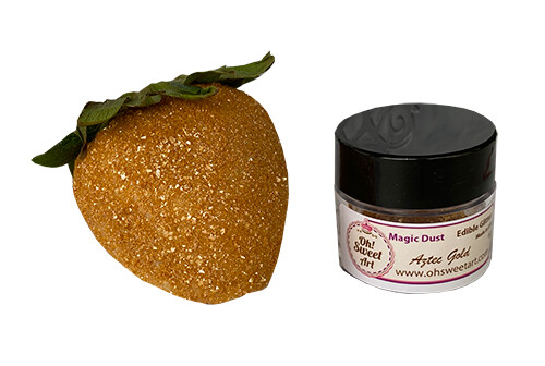 Edible Glitter dust AZTEC GOLD ( 6 grams ) Magic dust , Kosher, Gluten free FDA gallery