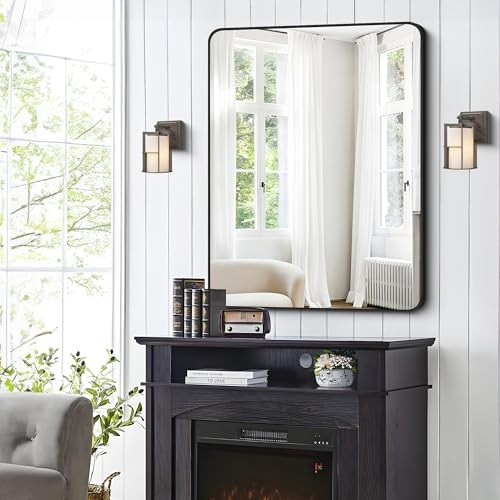 Bathroom Mirror 30" X 40", Large Rectangular Wall Mirror 40"L x 30"W Black gallery