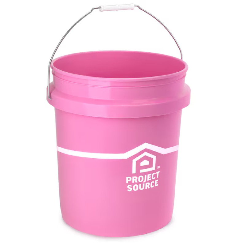 Project Source 5 Gallon Pink Plastic Bucket Heavy Duty Utility (Lid Not Included gallery