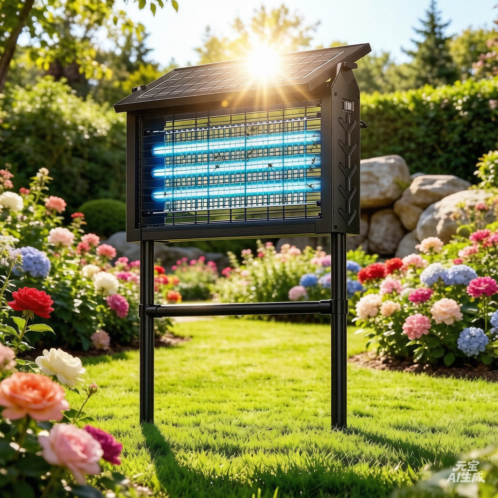 Upgraded Solar Bug Zapper Mosquito Zapper 4500V Waterproof Electric Fly Zapper gallery