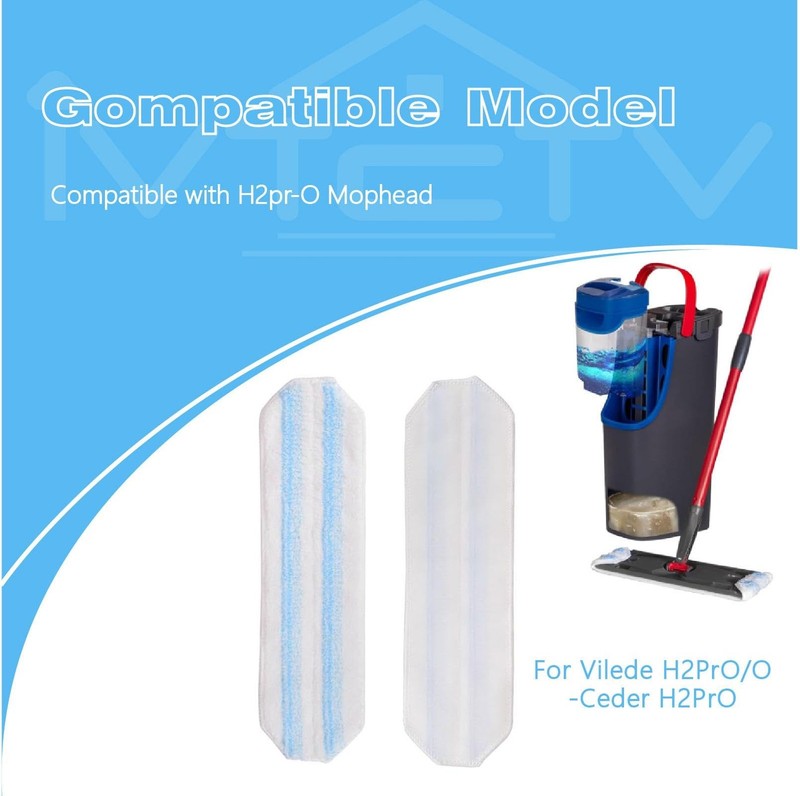 3-Pack Replacement Mop Pads for O-Cedar H2prO/ Vileda H2prO Flat Mop System | W gallery