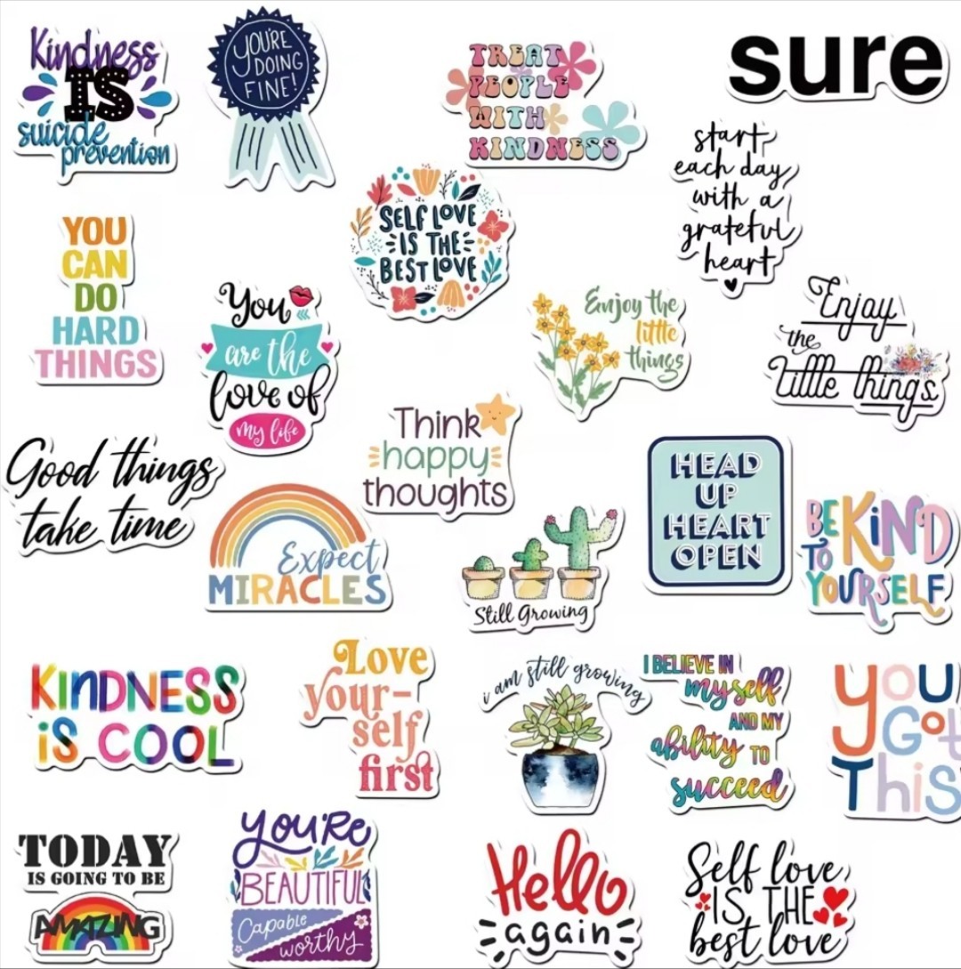 10 PCS Inspirational Motivational Quotes Sayings Stickers BRAND NEW gallery