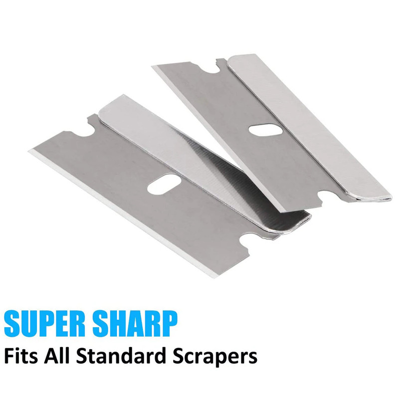 100 PCS Razor Blades Single Edge Extra Sharp Heat Treated Safety Knife Scrapers gallery