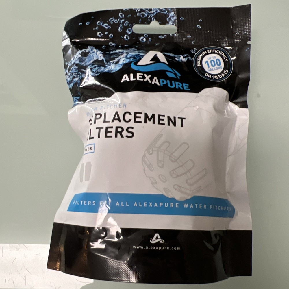 Alexapure Pitcher Replacement Filters - 2-Pack New & Sealed.