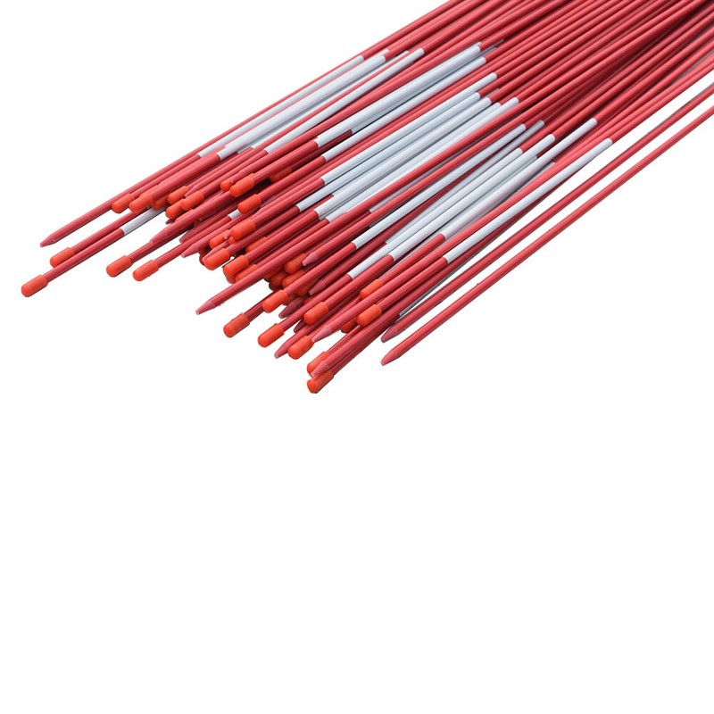 100 Pack 48" Reflective Driveway Markers Fiberglass Poles Red Plowing Stakes gallery