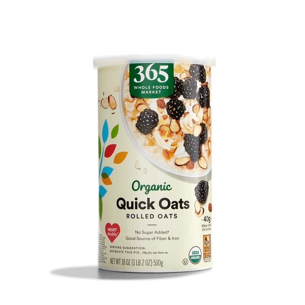 Organic Rolled Quick Oats - 18 Ounce Heart-Healthy & No Sugar Added gallery