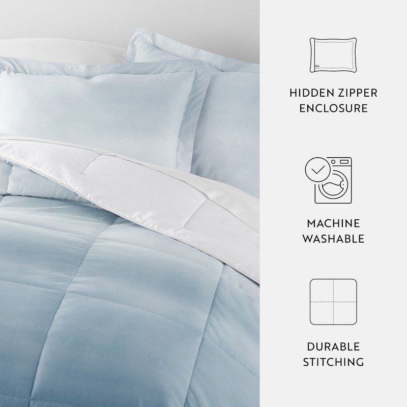 Kaycie Gray Patterned Reversible Comforter Set gallery