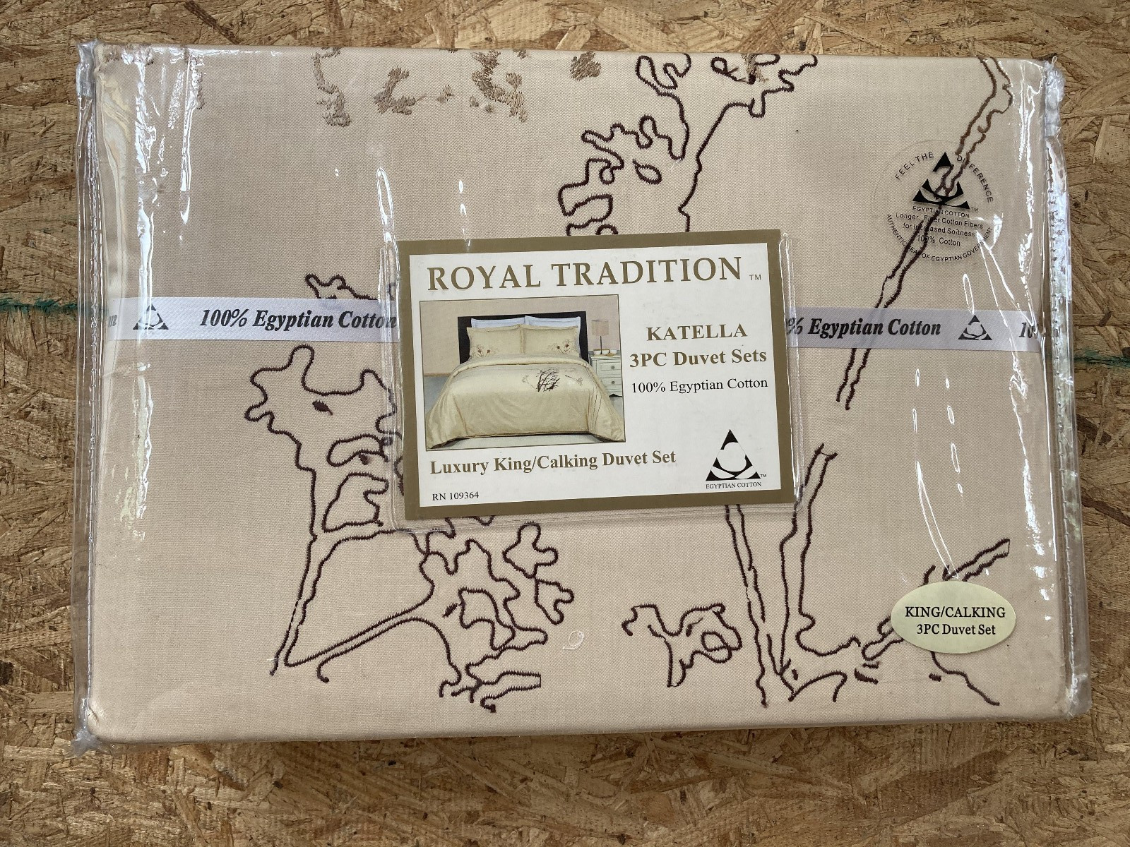 NEW Royal Tradition “Katella” 100% Cotton Embroidered KING 3PC Duvet Set gallery