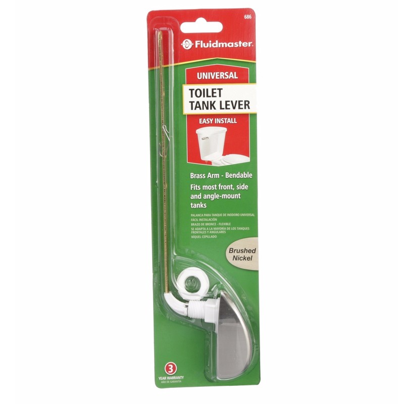 Fluidmaster 686 Brass/Plastic Platinum Toilet Tank Lever gallery
