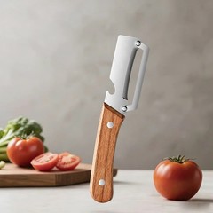 3-in-1 Multifunctional Fruit Vegetable Peeler with Wooden Handle,Julienne Slicer