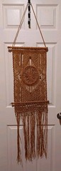 Large Brown/Tan Macrame Wall Hanging. Top To Bottom 57 Inches & 14 Inches