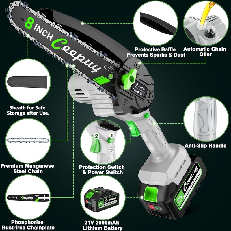 Compact Electric Chain Saw with Security Lock gallery