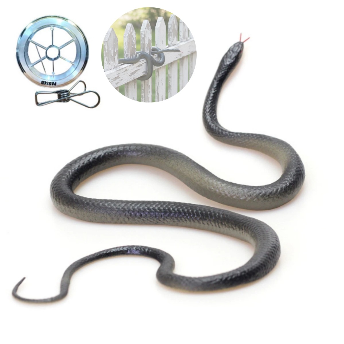 43" Realistic Fake Rubber Snake Large Toy Prank Gag Gift Halloween Prop gallery