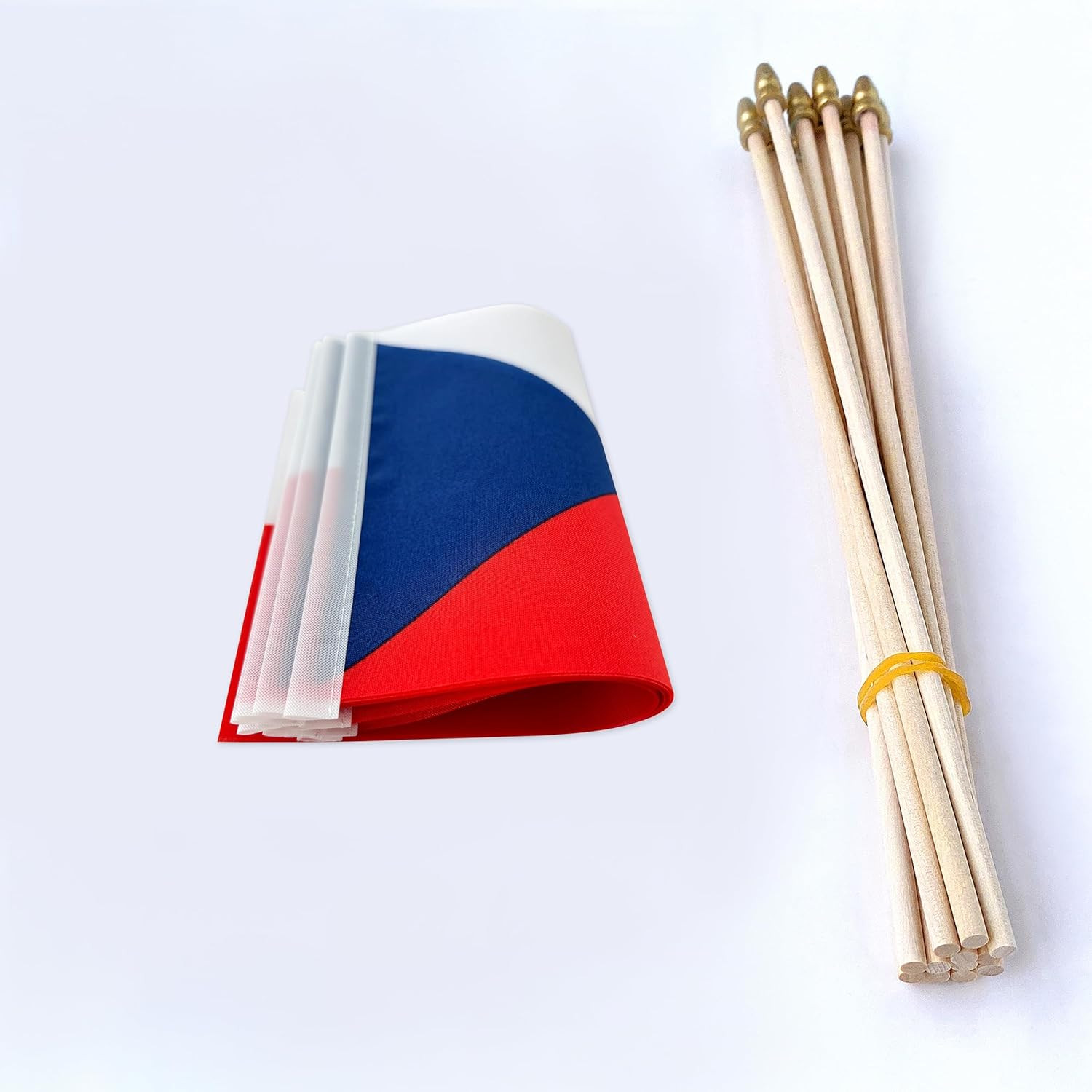 Czech Republic Stick Flag Czechia Small Mini Hand Held Flags,5X8 Inch,12 Pack gallery