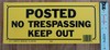 No Trespassing Keep Out Signs Yellow 14 in x 6 in Plastic (5 total) gallery