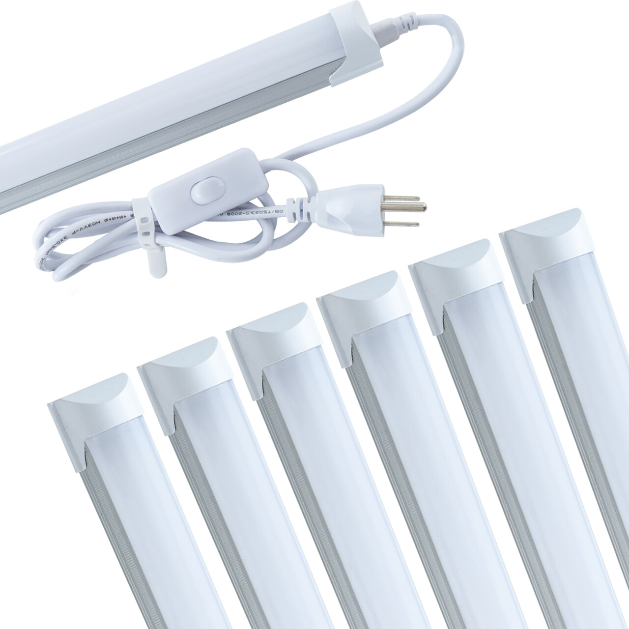 4FT 6 Pack LED Shop Light T5 T8 Linkable Ceiling Tube Fixture 24W Daylight 6000K gallery