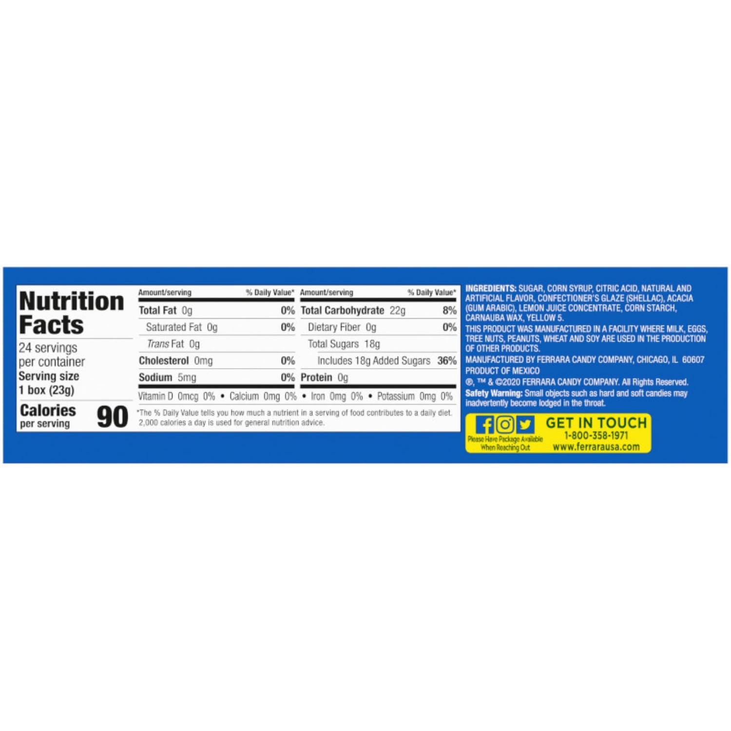 Lemonhead Hard Lemon Candy, 0.8 Ounce Boxes (Pack of 24) gallery