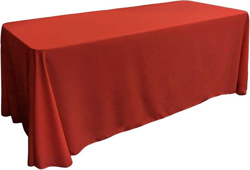 Polyester Poplin Washable Rectangular Tablecloth Stain & Wrinkle Resistant Table gallery