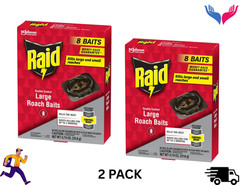 RAID Double Control Large Roach Baits 8 Count Defense System Kills For 3 Months