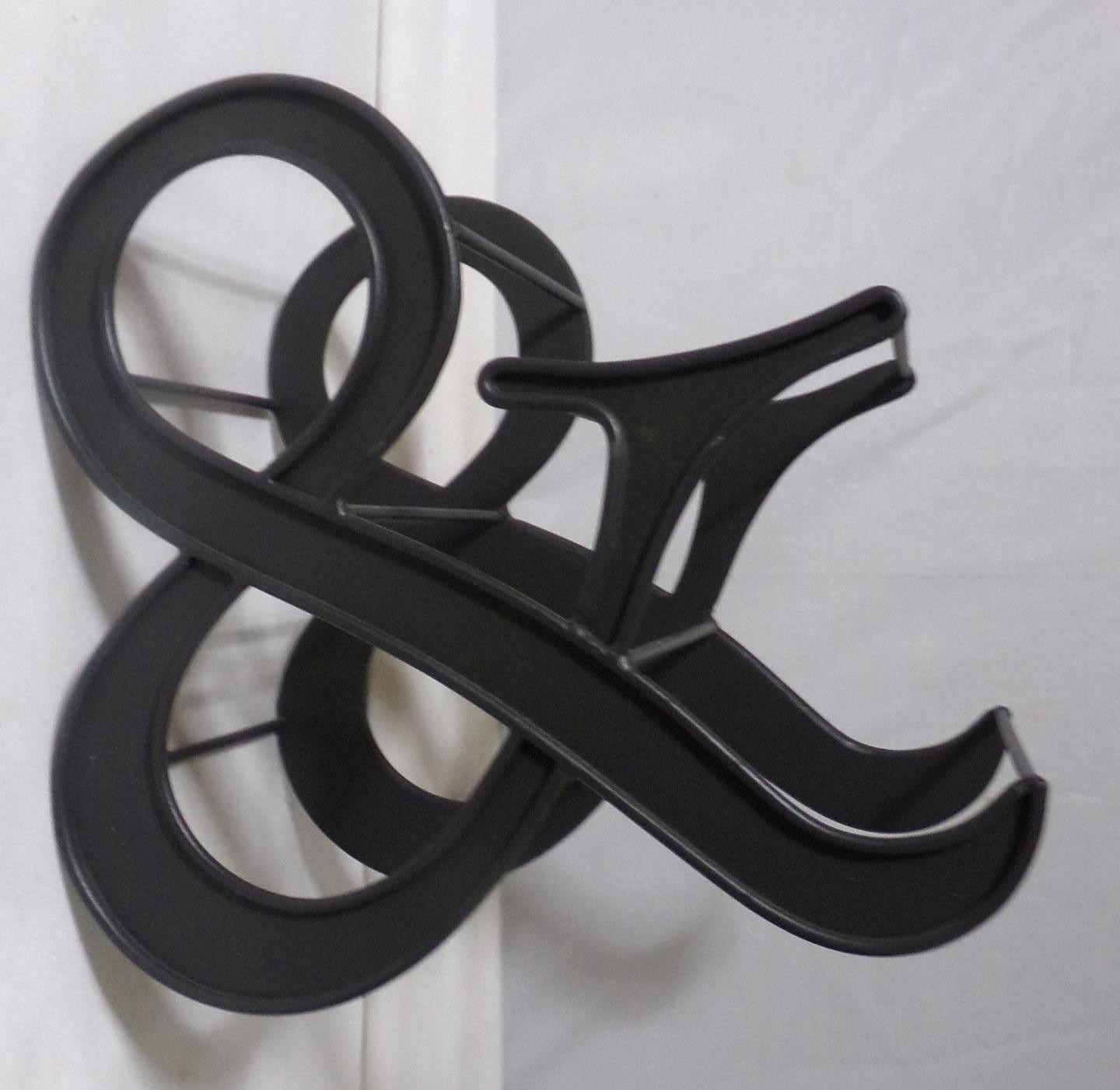 Contemporary Modern Pressed Steel “AND” Sign Wine Rack Bottle Holder gallery