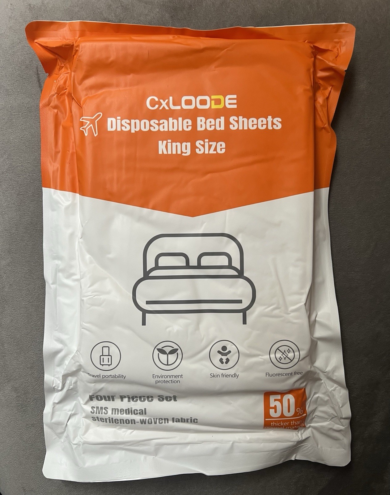 Four Piece Disposable King Bed Sheet Set For Travel gallery