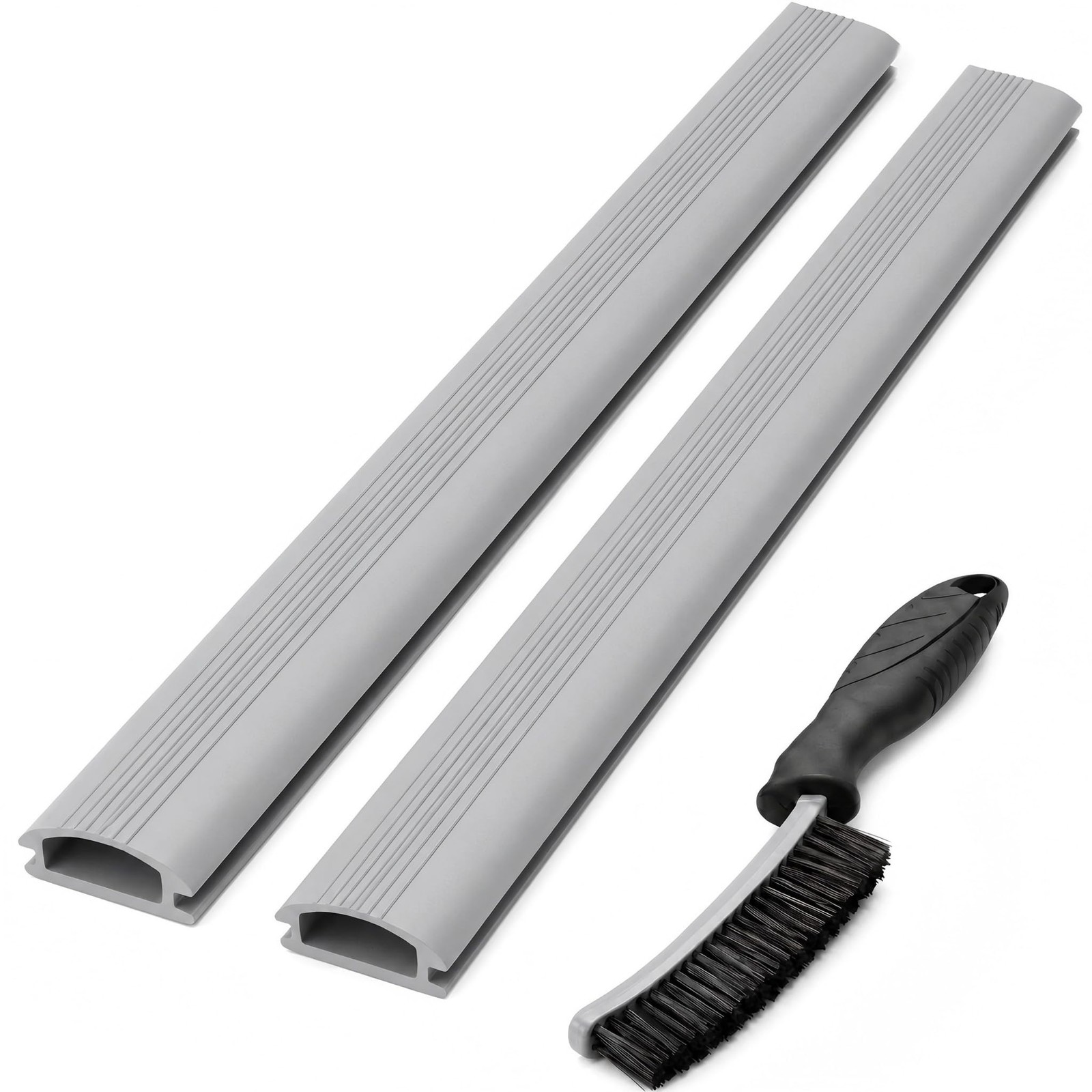 2-Pack Gray Vinyl Threshold Replacement Insert - 36 Inch Flexible Door Bottom... gallery