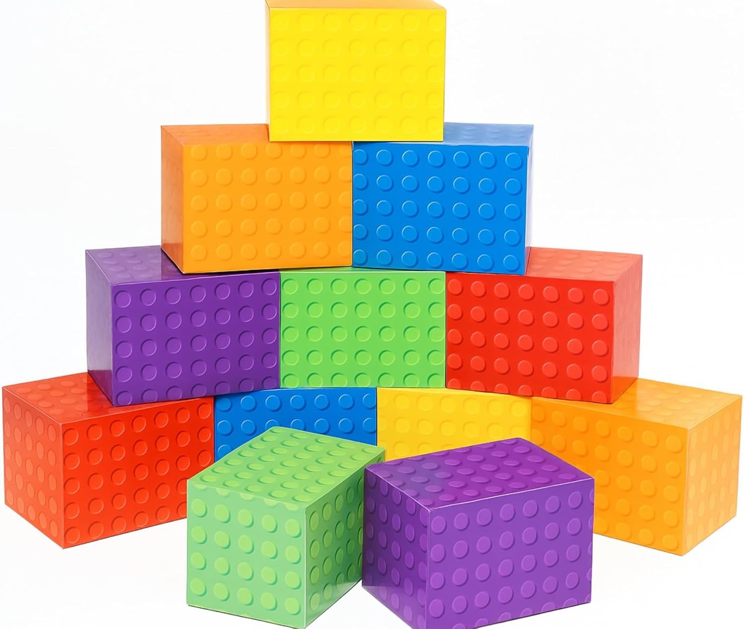 12 Pcs Building Blocks Party Favor Boxes 9. 8 x 13. 8 Inches Building Brick T... gallery