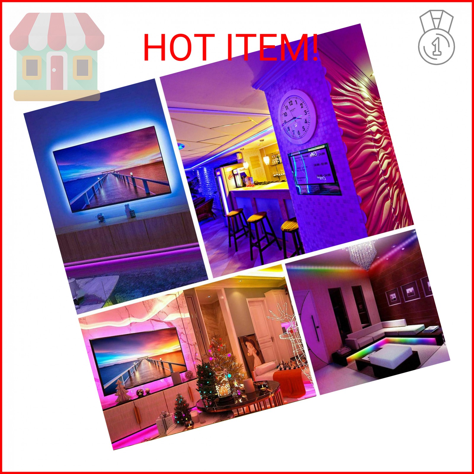 THE PERFECT PART 32FT Flexible 3528 RGB LED SMD Strip Light Remote Fairy Lights gallery